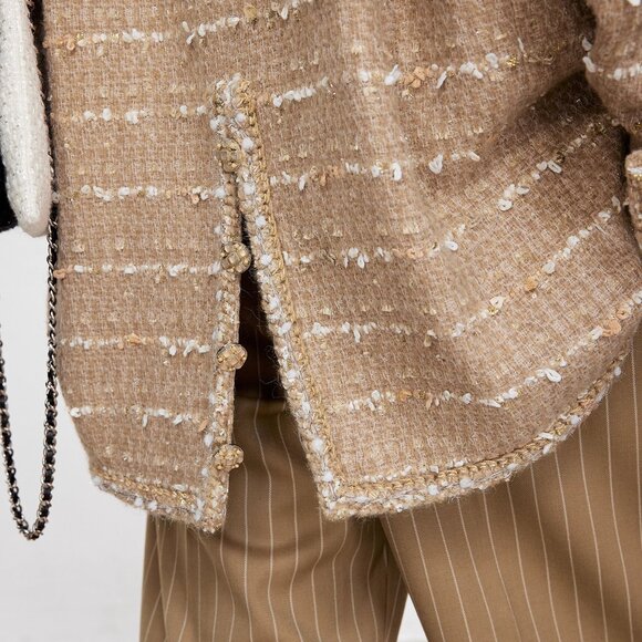 CHICJOC “Florence Sunset” Couture Tweed Coat – Size 36 - Picture 13 of 16